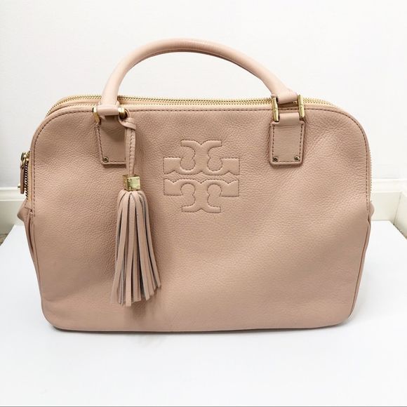 Tory Burch Handbags - Tory Burch | Blush Pink Thea Triple Zip Satchel